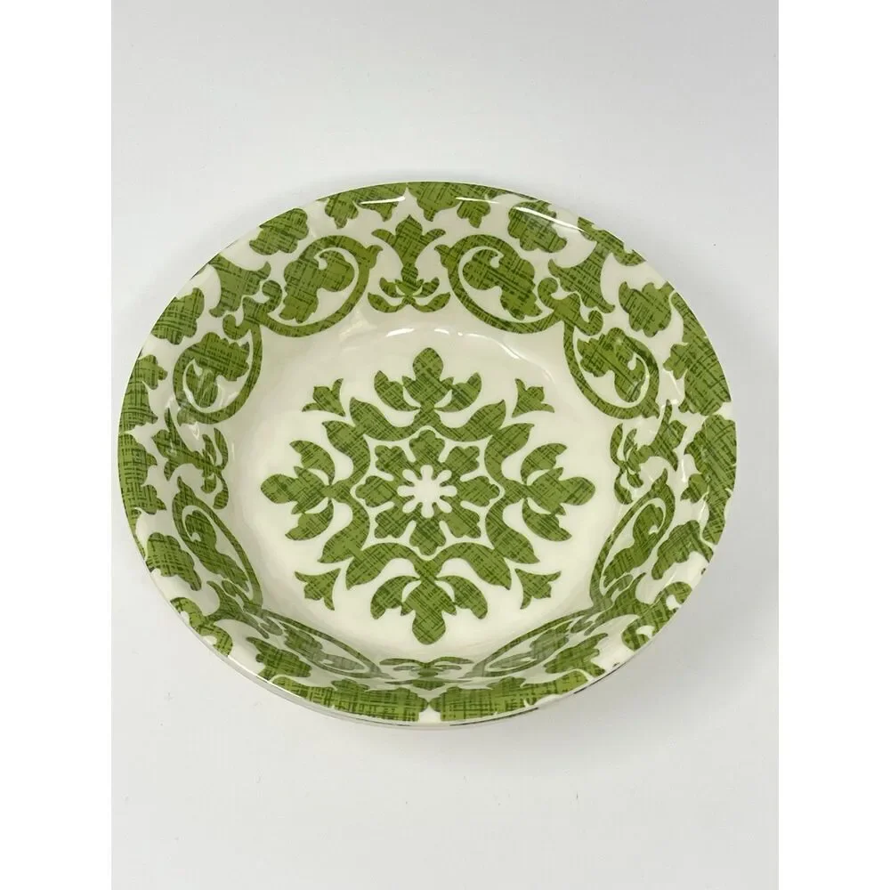 Pier 1 Imports Royal Regal Trellis Lime Green Melamine 7.5” Bowls Set Of 2